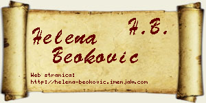 Helena Beoković vizit kartica
